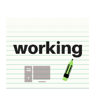 Note Pad Sticker (Eng.)（個別スタンプ：12）