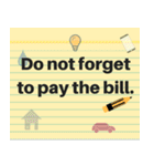 Note Pad Sticker (Eng.)（個別スタンプ：28）