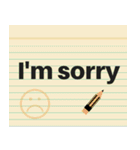 Note Pad Sticker (Eng.)（個別スタンプ：32）