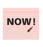 Note Pad Sticker (Eng.)（個別スタンプ：37）