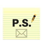 Note Pad Sticker (Eng.)（個別スタンプ：40）
