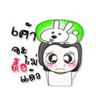 Hi my name is Muka.. Love rabbit..^^（個別スタンプ：34）