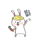 Wig rabbit Funny life（個別スタンプ：1）