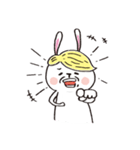 Wig rabbit Funny life（個別スタンプ：5）