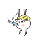 Wig rabbit Funny life（個別スタンプ：12）