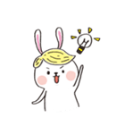 Wig rabbit Funny life（個別スタンプ：17）