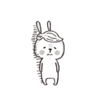 Wig rabbit Funny life（個別スタンプ：18）