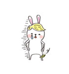 Wig rabbit Funny life（個別スタンプ：21）