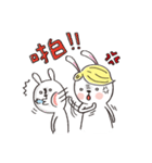 Wig rabbit Funny life（個別スタンプ：22）