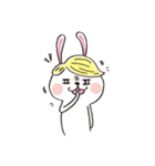 Wig rabbit Funny life（個別スタンプ：28）