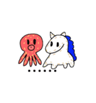 ウマさんとタコさん（個別スタンプ：35）