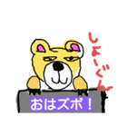 黄色クマ、その名ゎ将軍。.（個別スタンプ：1）