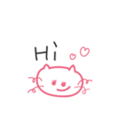 Curly hair cat（個別スタンプ：1）