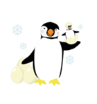 Sweet Warm Little Penguin Family（個別スタンプ：1）