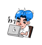 Bored boy have a feeling（個別スタンプ：35）