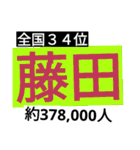 日本の名字ランキング1～40位（個別スタンプ：34）