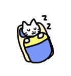 ゆるいしろねこくん（個別スタンプ：4）
