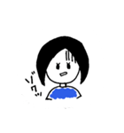 黒髪の女の子。（個別スタンプ：4）