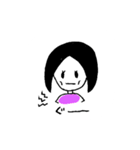 黒髪の女の子。（個別スタンプ：5）
