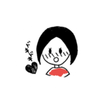 黒髪の女の子。（個別スタンプ：8）