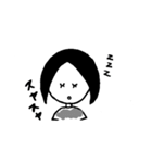 黒髪の女の子。（個別スタンプ：11）