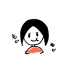 黒髪の女の子。（個別スタンプ：12）