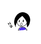 黒髪の女の子。（個別スタンプ：15）