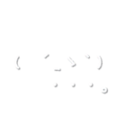 顔文字たち1 (白ver.)（個別スタンプ：30）