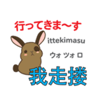 ウサギの毎日 日本語台湾語（個別スタンプ：7）