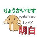 ウサギの毎日 日本語台湾語（個別スタンプ：10）