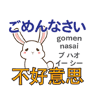 ウサギの毎日 日本語台湾語（個別スタンプ：20）