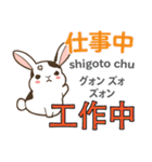 ウサギの毎日 日本語台湾語（個別スタンプ：30）