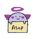 Cute purple Anglov（個別スタンプ：30）