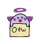 Cute purple Anglov（個別スタンプ：32）