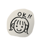 Girl's face stickers（個別スタンプ：1）