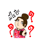 Round Face Shape Girls Gang（個別スタンプ：4）