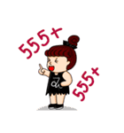 Round Face Shape Girls Gang（個別スタンプ：30）