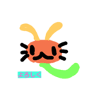 カラフル虫うさぎ（個別スタンプ：1）