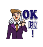 スーパー女神クラスの探偵-明月洋デビュー！（個別スタンプ：2）