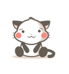 白黒ぬーこ。（個別スタンプ：1）