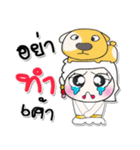 ...Miss. Nanaka and dog...（個別スタンプ：33）