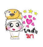 ...Miss. Nanaka and dog...（個別スタンプ：39）