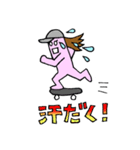 ガールズ スケーター スタンプ（個別スタンプ：18）