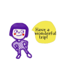 Purple Kid. Move on (Animated) Eng（個別スタンプ：7）