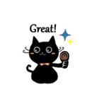 Cute Black Kitten (English ver.)（個別スタンプ：4）