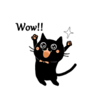 Cute Black Kitten (English ver.)（個別スタンプ：5）