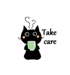 Cute Black Kitten (English ver.)（個別スタンプ：6）