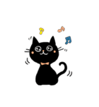 Cute Black Kitten (English ver.)（個別スタンプ：7）