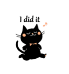Cute Black Kitten (English ver.)（個別スタンプ：13）