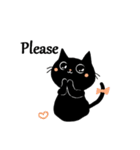 Cute Black Kitten (English ver.)（個別スタンプ：16）